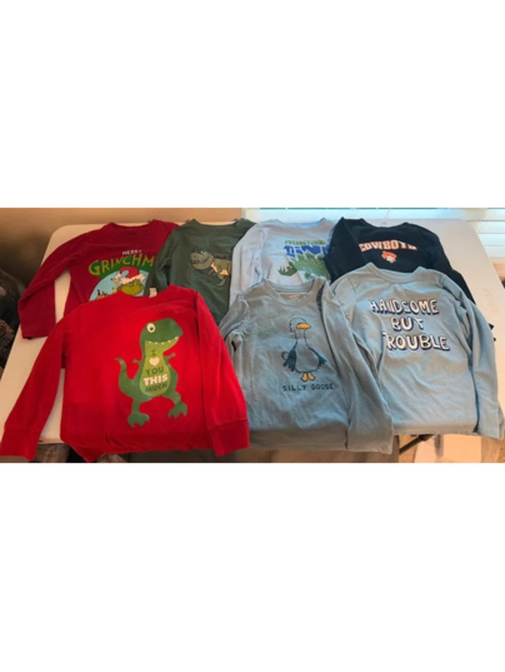 Carter's and Dr. Seuss Boys 5T Long Sleeve Graphic T-Shirt Lot